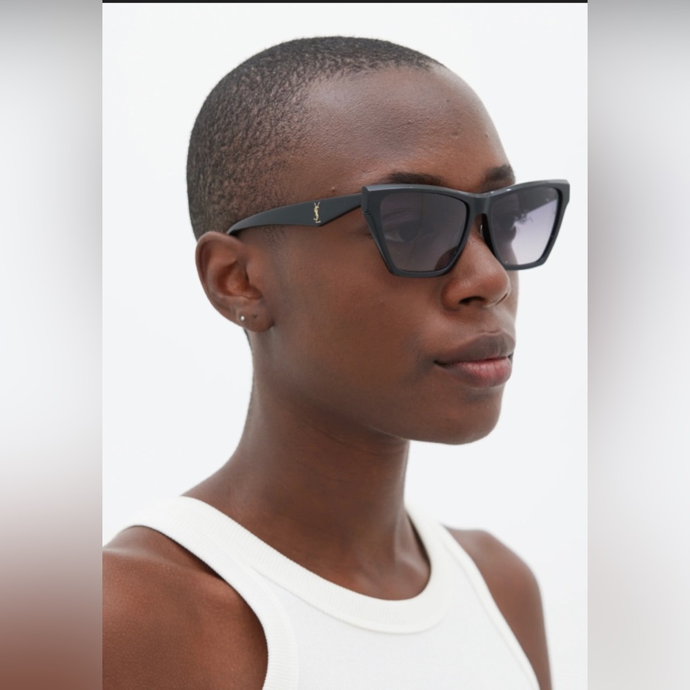 YSL Saint Laurent
Black & Gold SLM103 Cateye Sunglasses